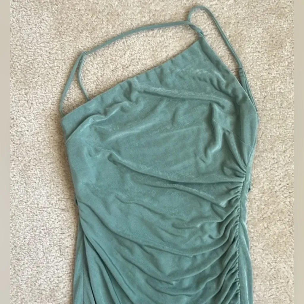 NWT Katie May Gina K Ruched Asymmetrical Low Back Midi Dress in Women's Medium - Image 5