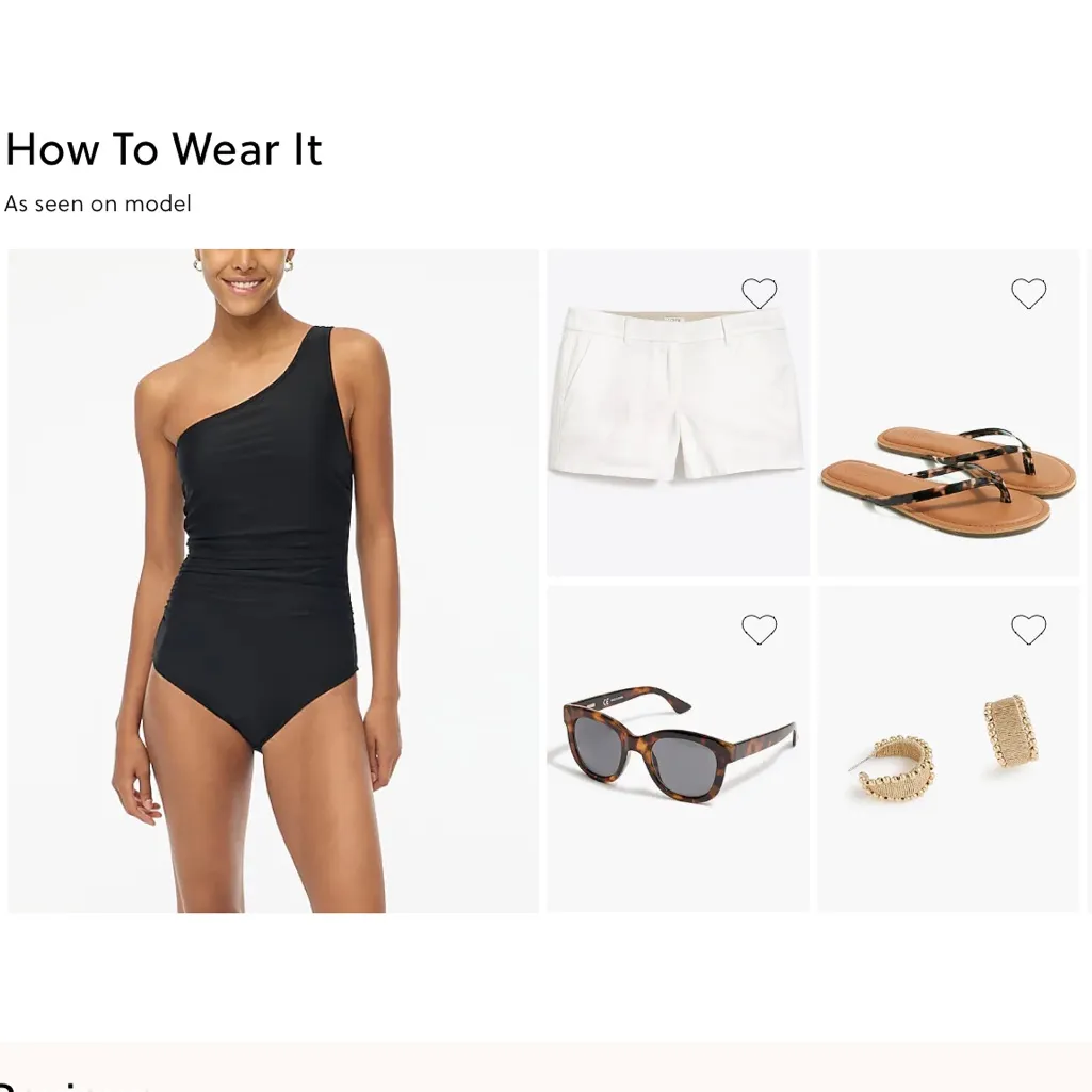 NWT J Crew Ruched Swimsuit Reg Rise Sz L One Shoulder Shelf Bra Black w Liner Size L - Image 6