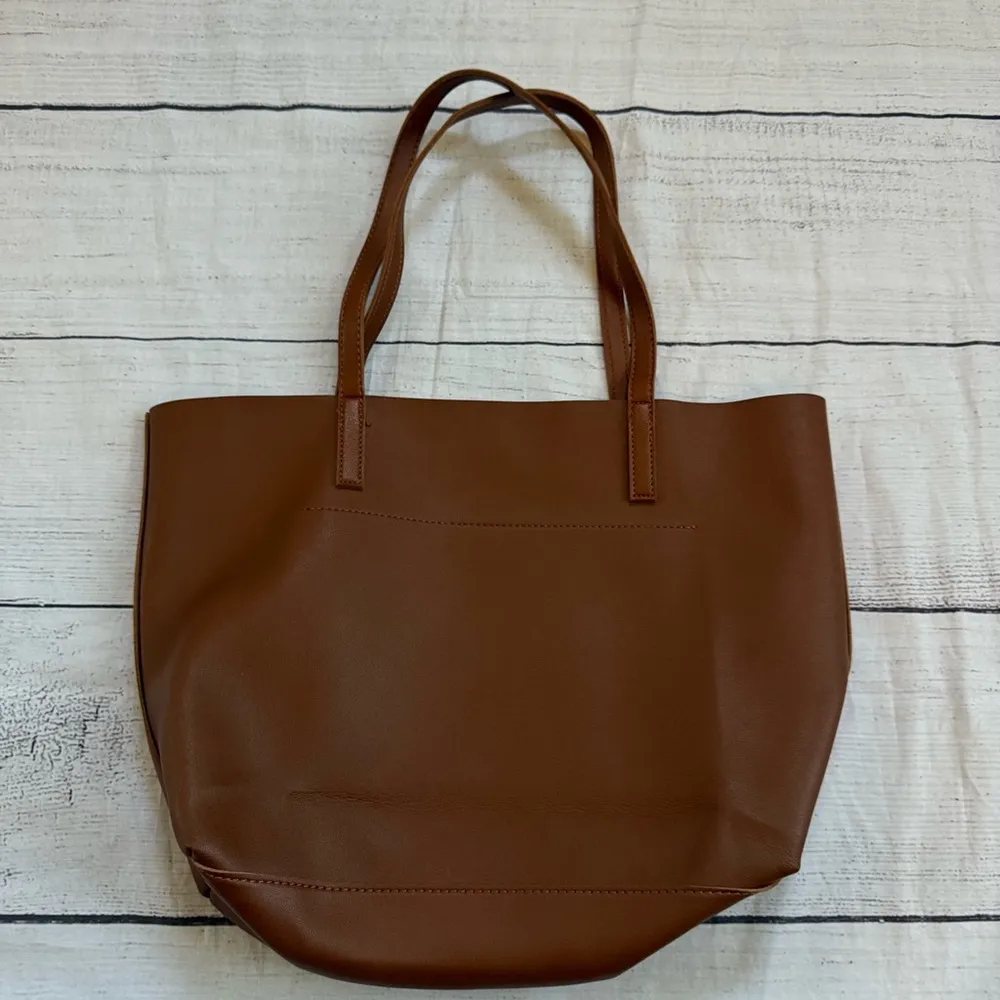 Henny + Lev Women's Faux Leather Everyday Brown Tote Bag - Image 8