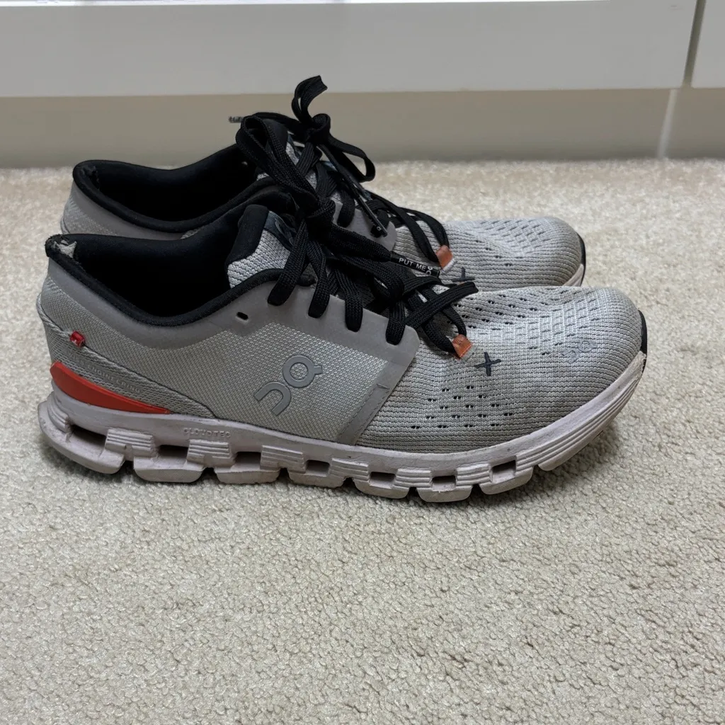 On Cloud Running X 4 Women’s Shoes Gray Size 7.5 - Image 2