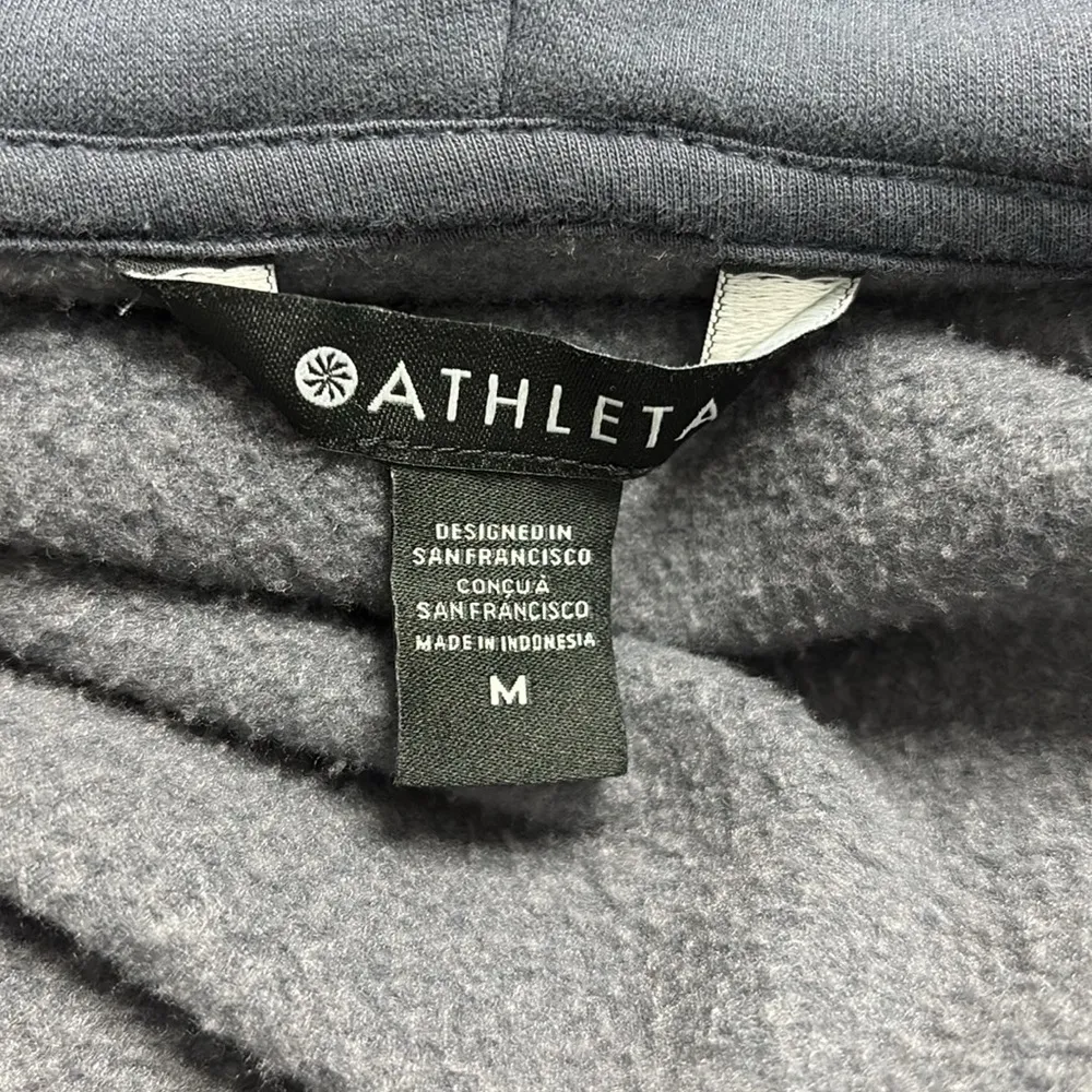 Athleta Forever Fleece Oversized Full Zip Jacket Medium Steel Blue - Image 6