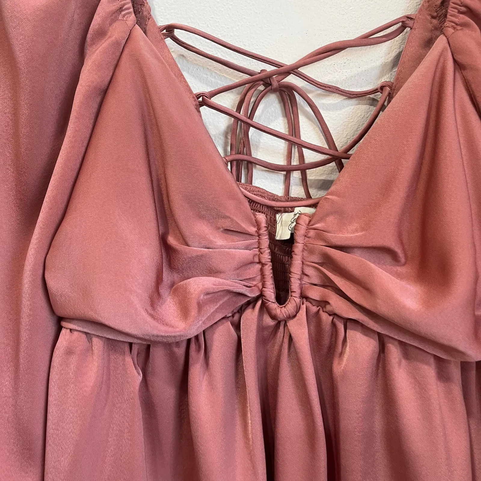 The Post Satin Long Sleeve Mini Dress Lace - Image 10