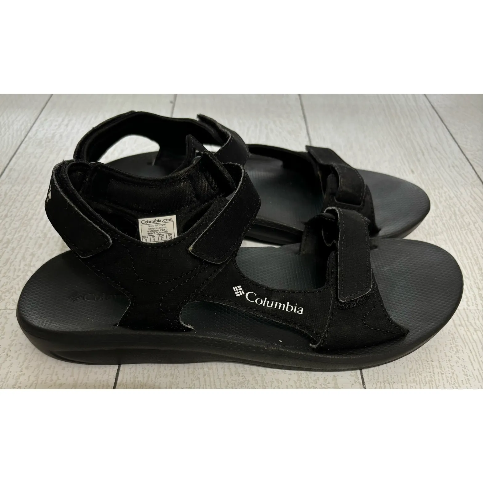 Columbia Women’s Black Adjustable Suede Strap Sandals Size 6 - Image 2