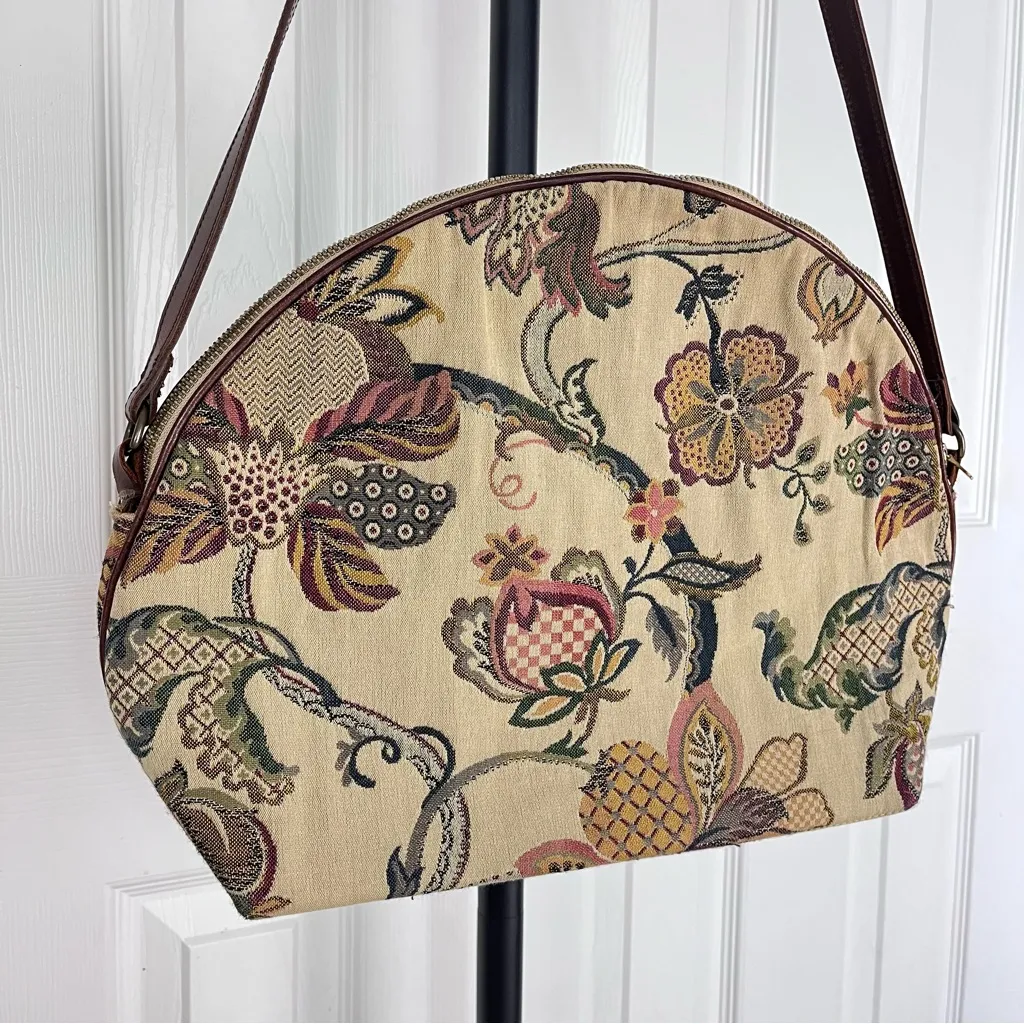 Whitehouse Cox Jacquard Canvas/Leather Bag Tan - Image 2