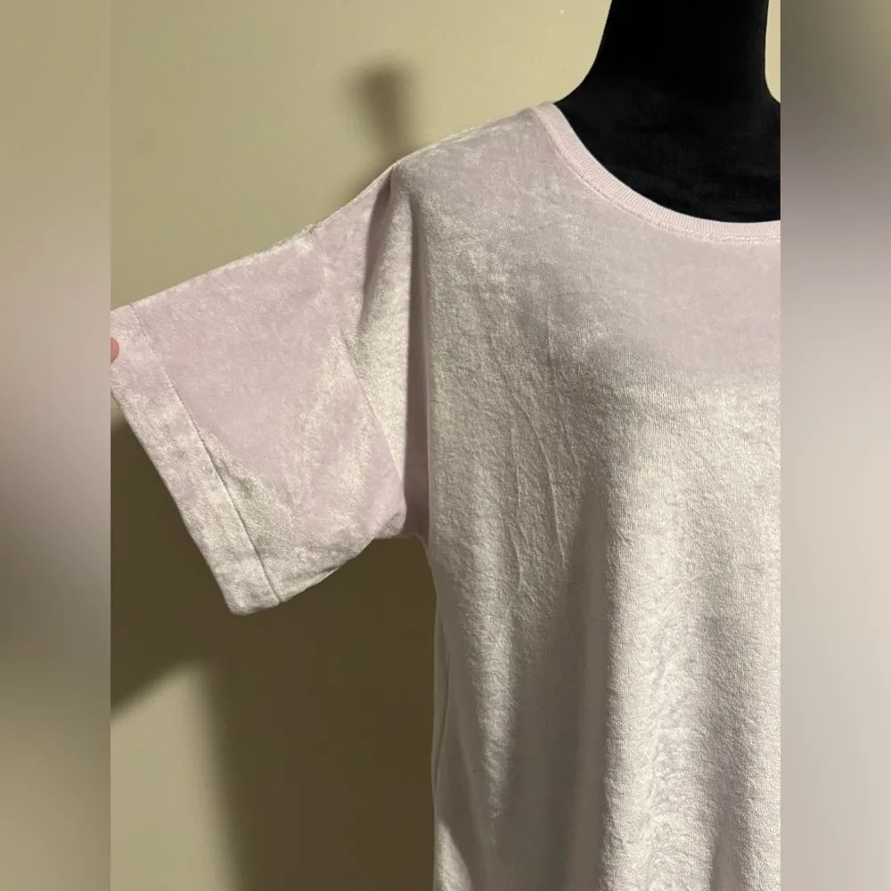 EUC Anthropologie Saturday/Sunday Lilac Crushed Velvet top size small - Image 2