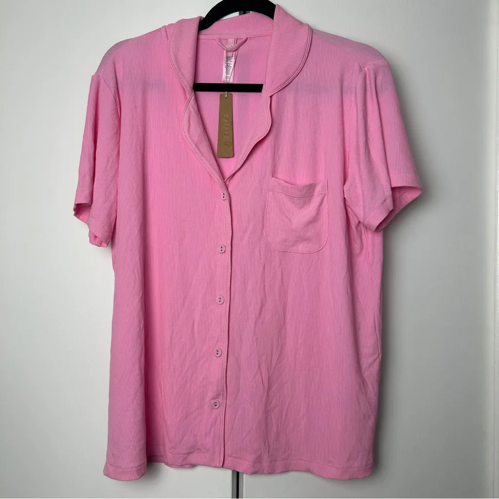 Skims Soft Lounge Sleep Shirt in Bubblegum Pink NWT - Image 3