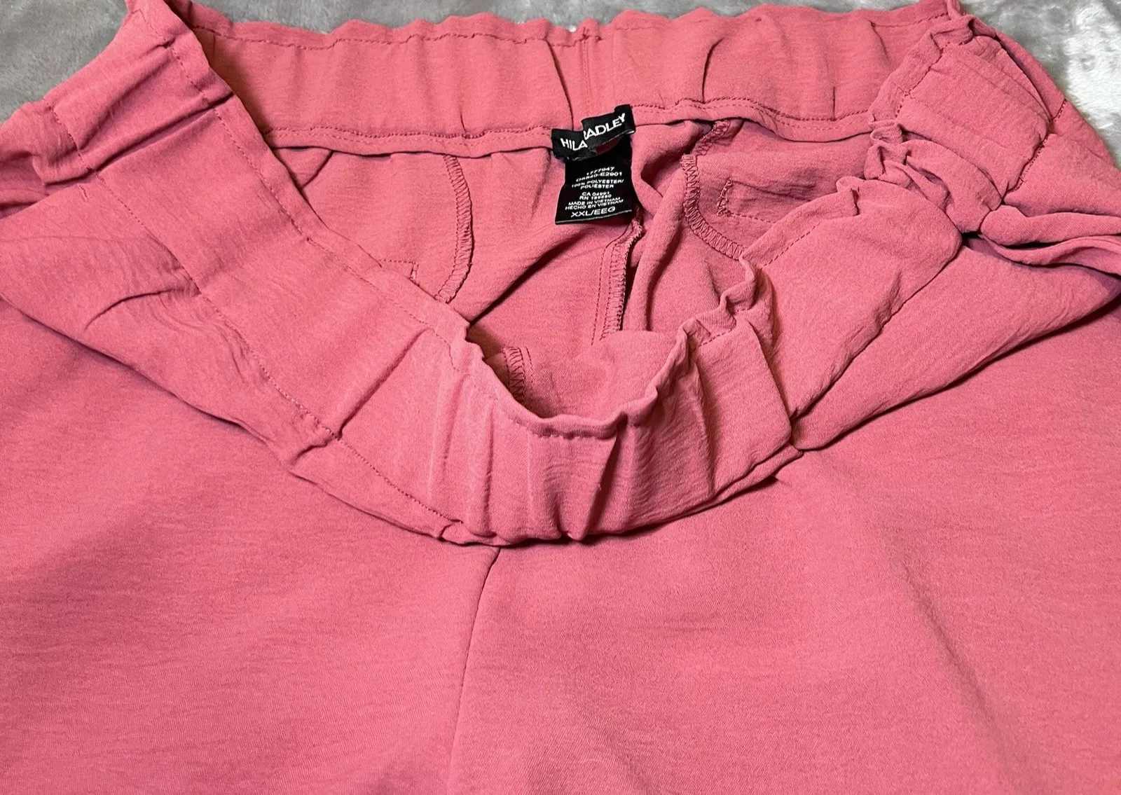 Hilary Radley Womens XXL Wide Leg Pants Dark Pink Dusty Rose Elastic Waistband - Image 6