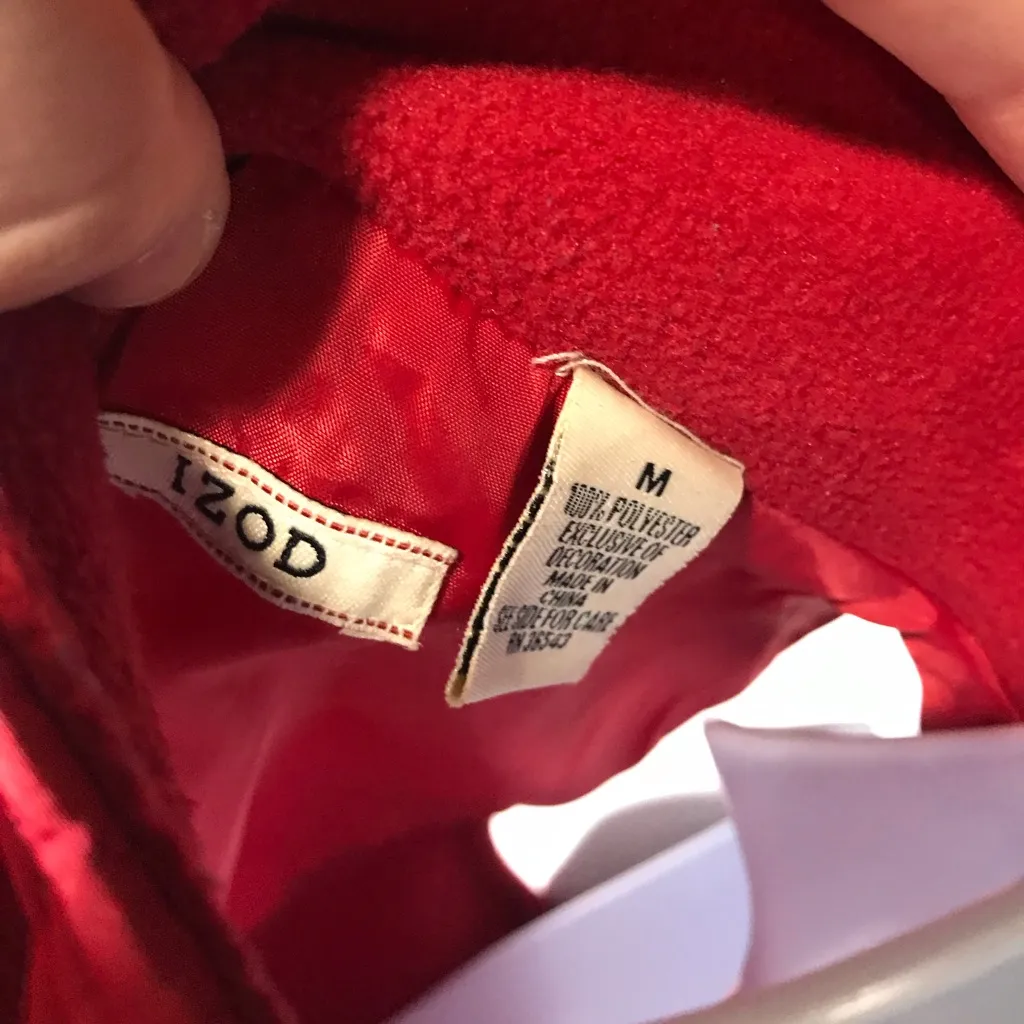 IZOD  Red Jacket Vest Size Medium - Image 5