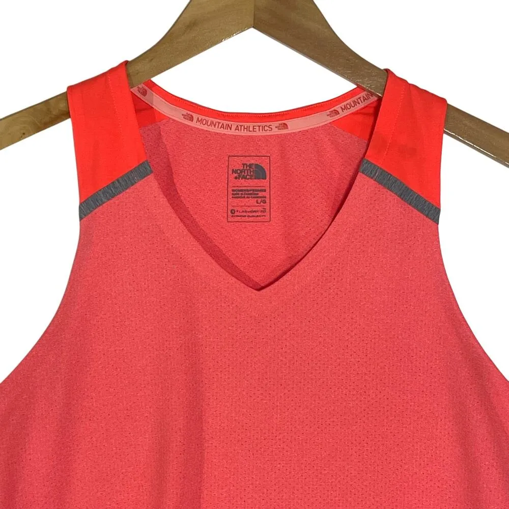 NORTH FACE Women’s Tank Top Flash Dry XD Orange Running Training Tank Large - Image 3