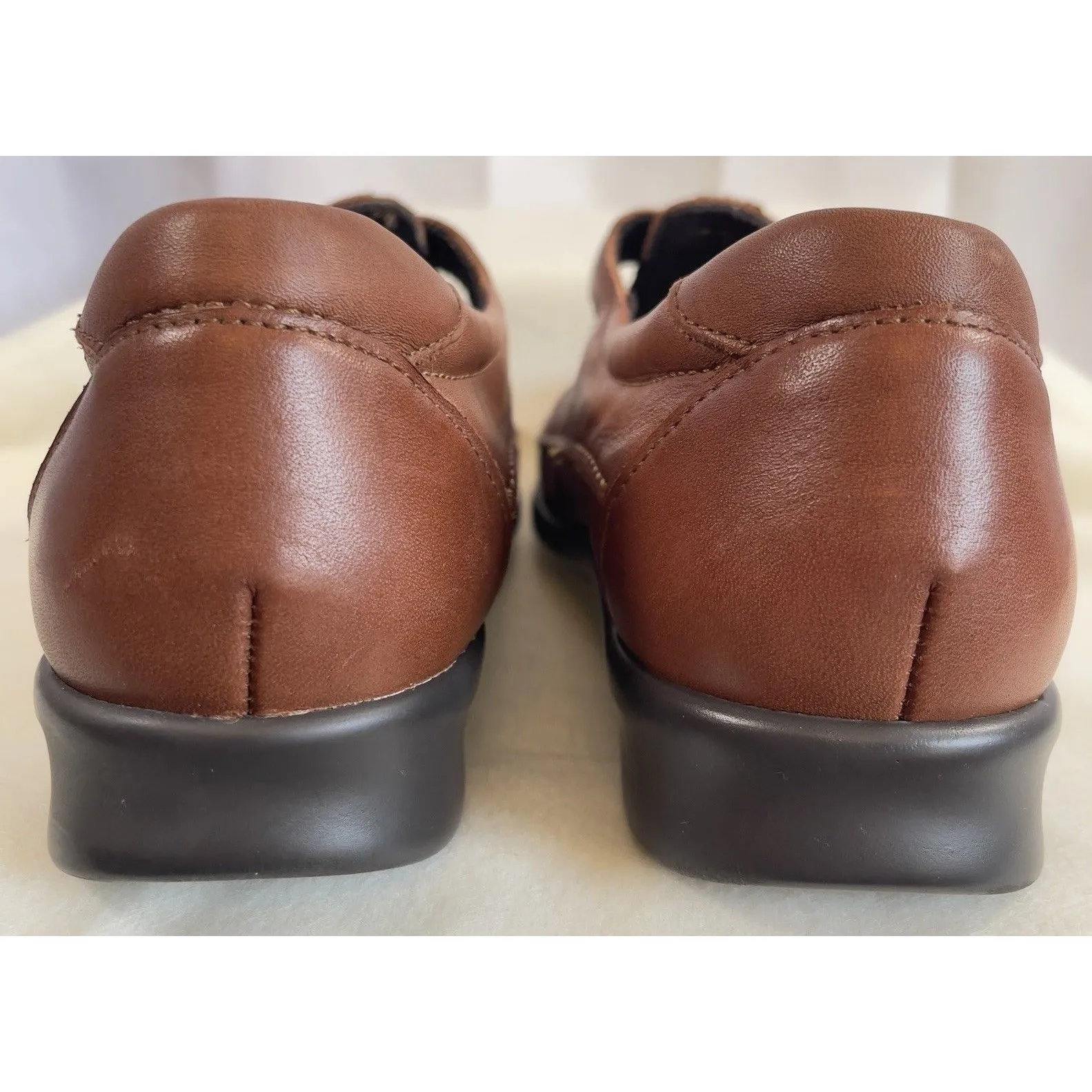 SAS Womens Tripad Roamer Shoes Chestnut Brown Leather Mary Jane Loafers Size 8.5 - Image 4