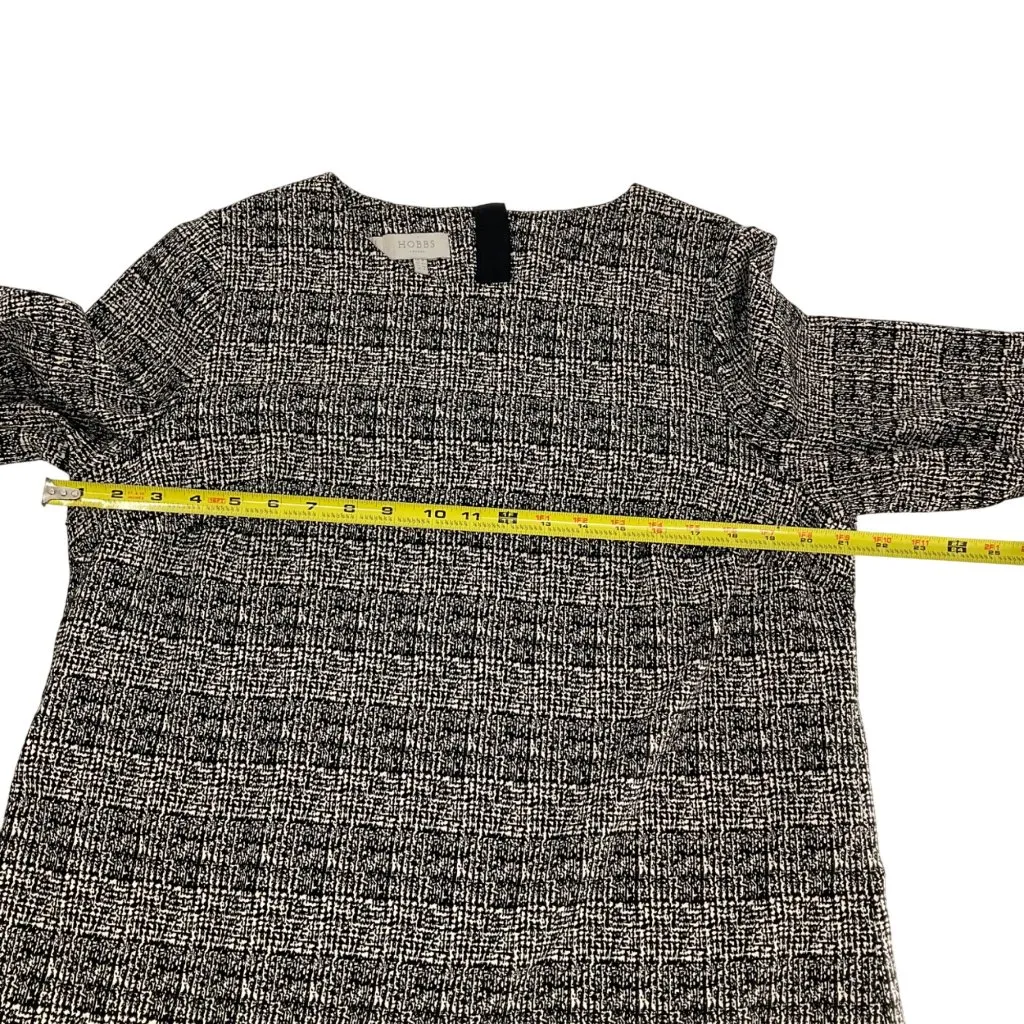 Hobbs London Womens Black & White Tweed Dress Size US 14 business career classic - Image 5