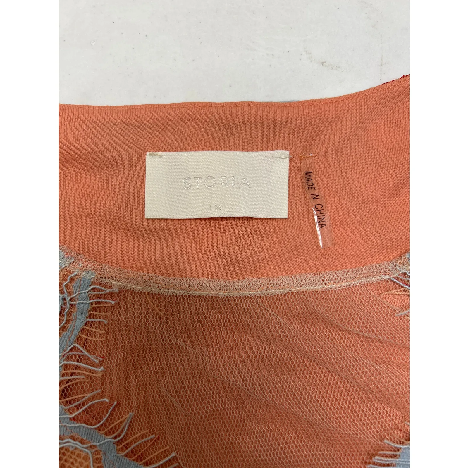 Storia Melody Floral Embroidered Cap Sleeve Empire Sheath Dress Pink Blue Size M - Image 6