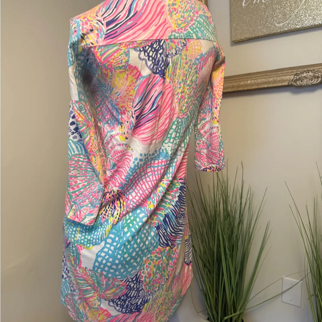 LILLY PULITZER Womens Multi Roar Of The Sea Ali Dress - Size: XS - Image 6