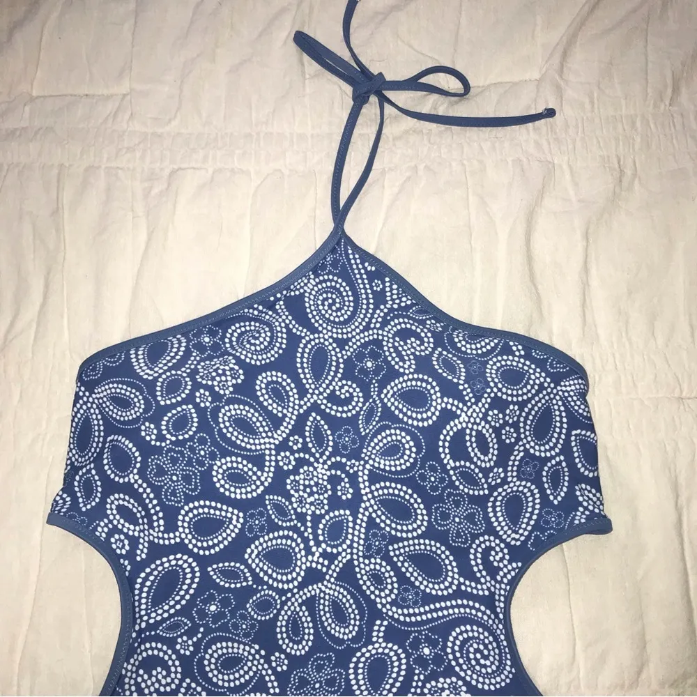 Aerie Halter High Neck Cutout Side One Piece Swimsuit - Image 3