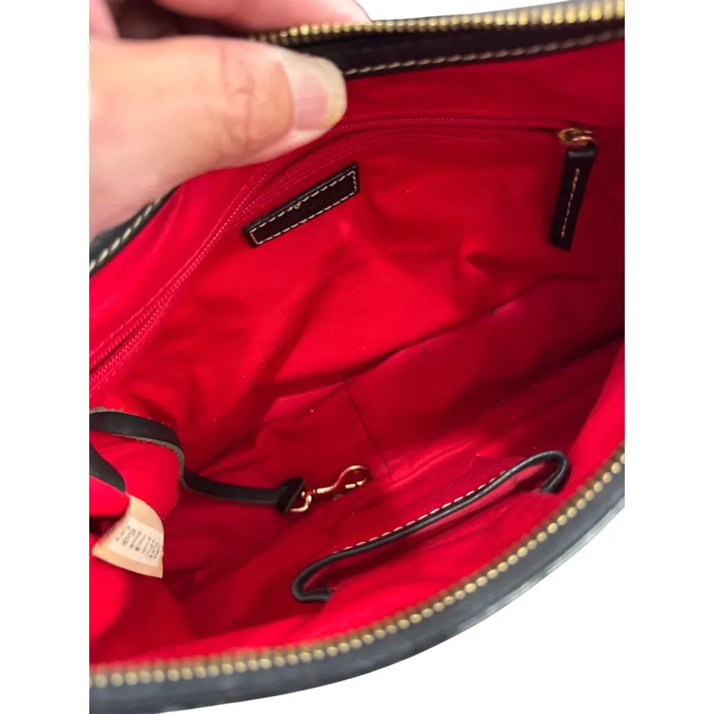 Dooney Bourke Womens Brown Leather Canvas Satchel Handbag SKU 8929 - Image 15