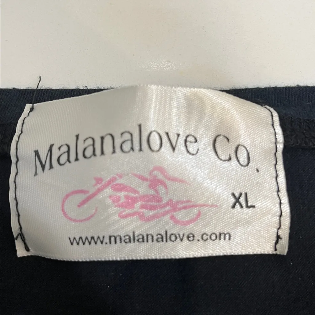 Malanalove Co. black short sleeve skeleton bling shirt Size XL - Image 4