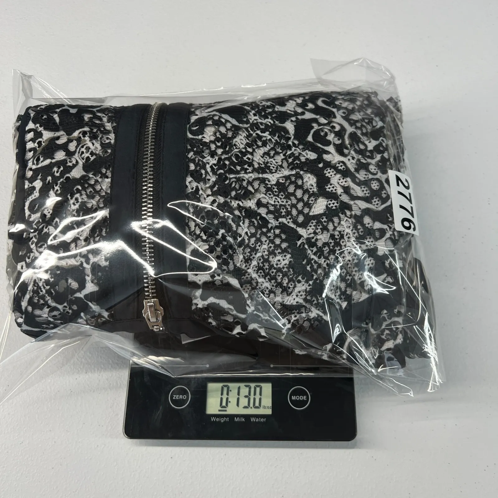 Avenue Sheer Bomber Jacket Womens 26/28 (3X) Black White Leopard Print Full Zip - Image 15