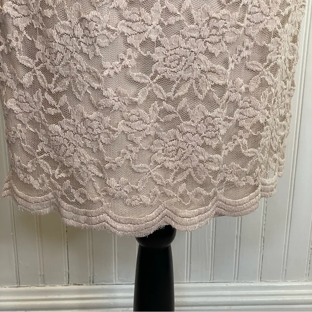 Vintage London Times Blush Lace Midi Dress | Old Money Chic | Size 10 - Image 4