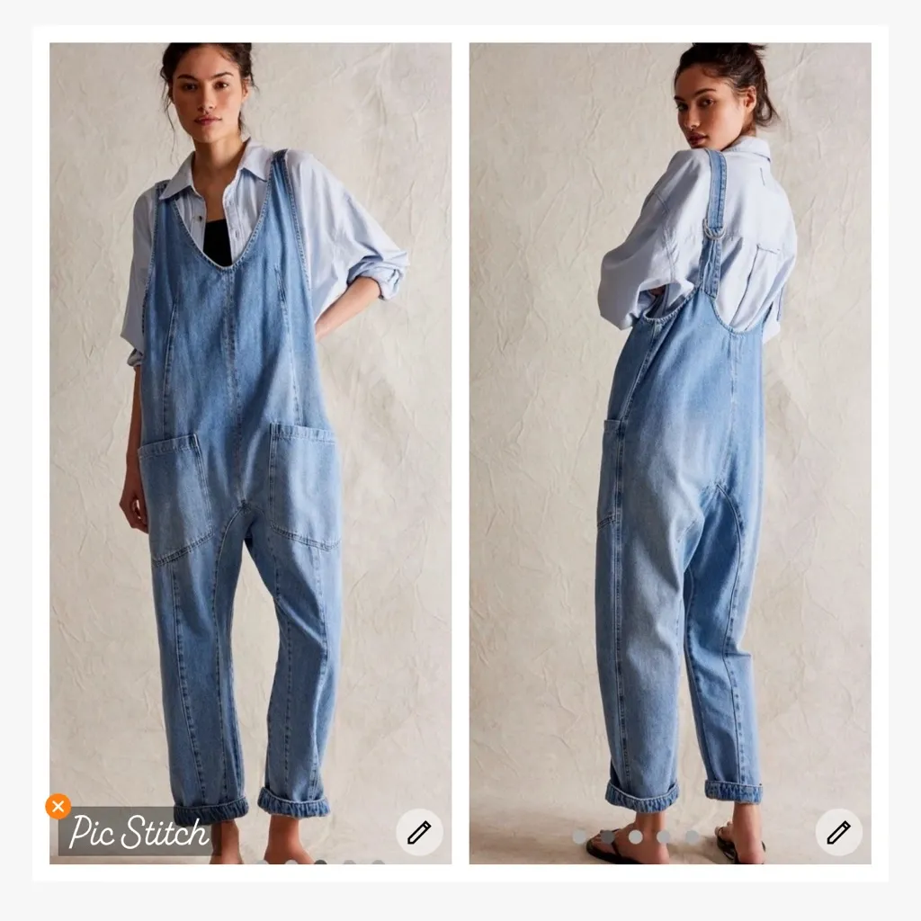 We The Free High Rollers Denim Jumpsuit Overalls in Kansas - Image 2