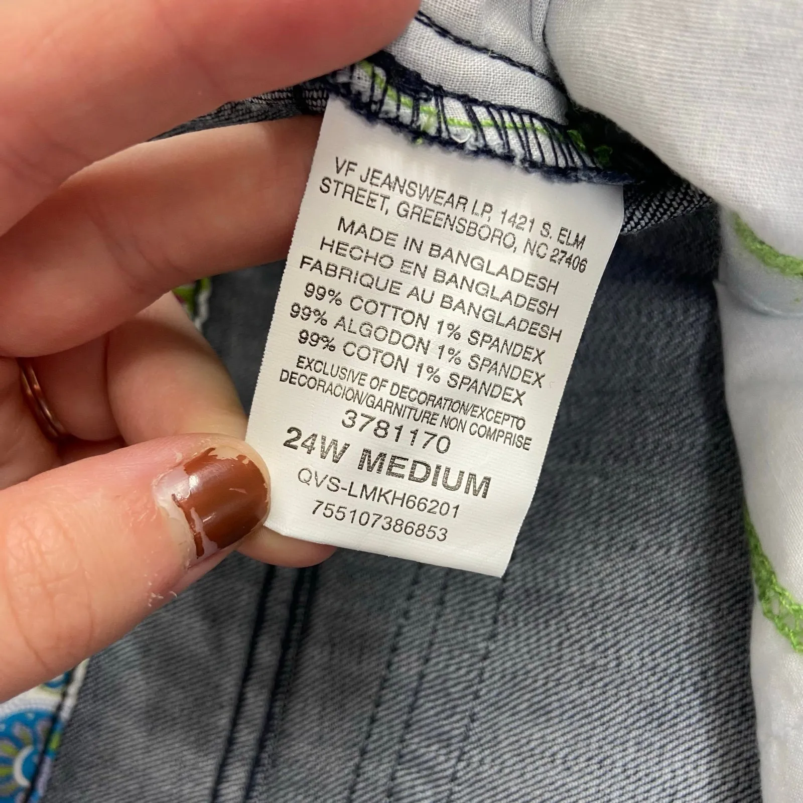 NEW LEE women's dark wash just below‎ the waist stretch denim summer shorts 24W - Image 7