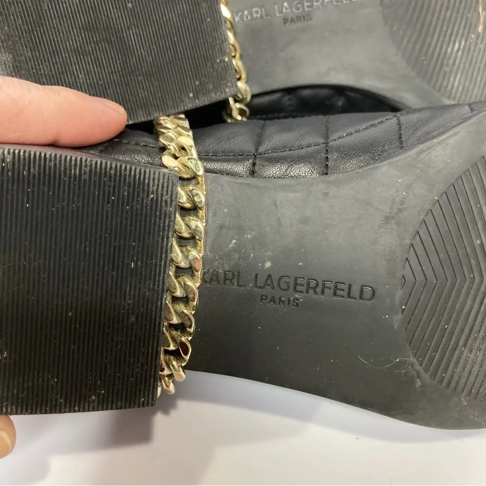 Karl Lagerfeld black ankle boots size‎ 6.5 - Image 9