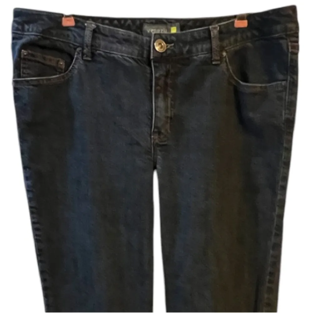 Venezia Right Fit Yellow Size 3 or 18 Petite Jeans Boot Cut Dark Wash Blue - Image 5