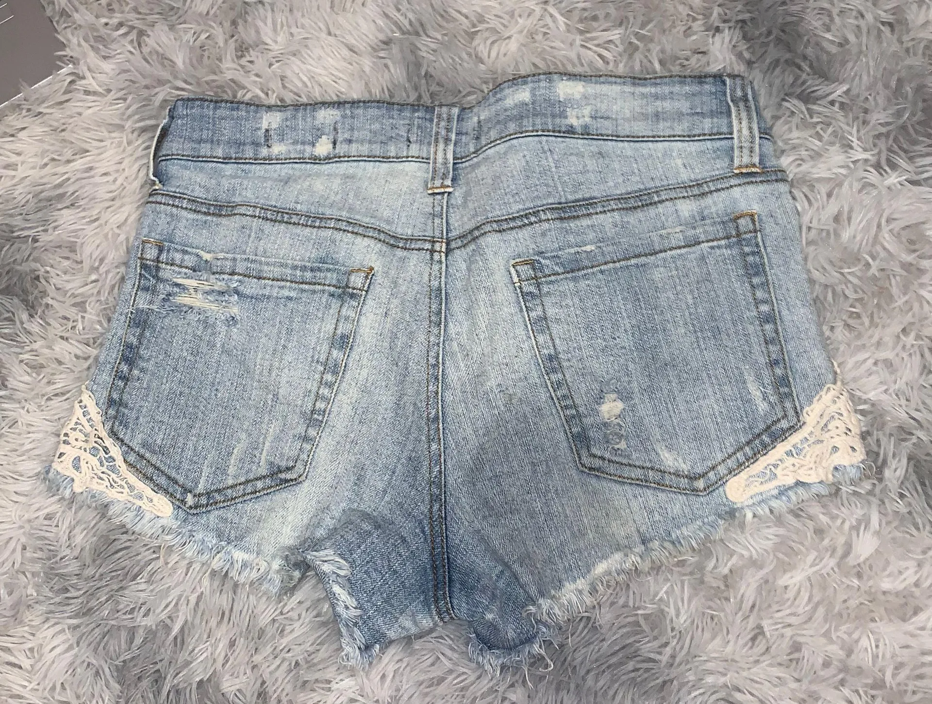Eunina Mid Rise Destressed Jean Shorts  - Image 2