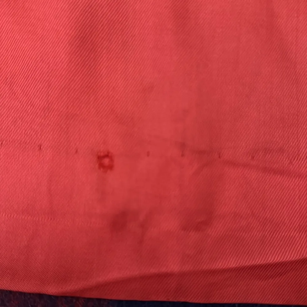 Vintage 60s Mary Redston Original Orange & Navy Plaid Button Up Pea Coat Size undefined - Image 6