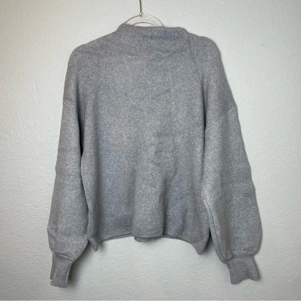 BNWT! VICI Cozy Mockneck Heavy Gray Knit Sweater Size L - Image 8