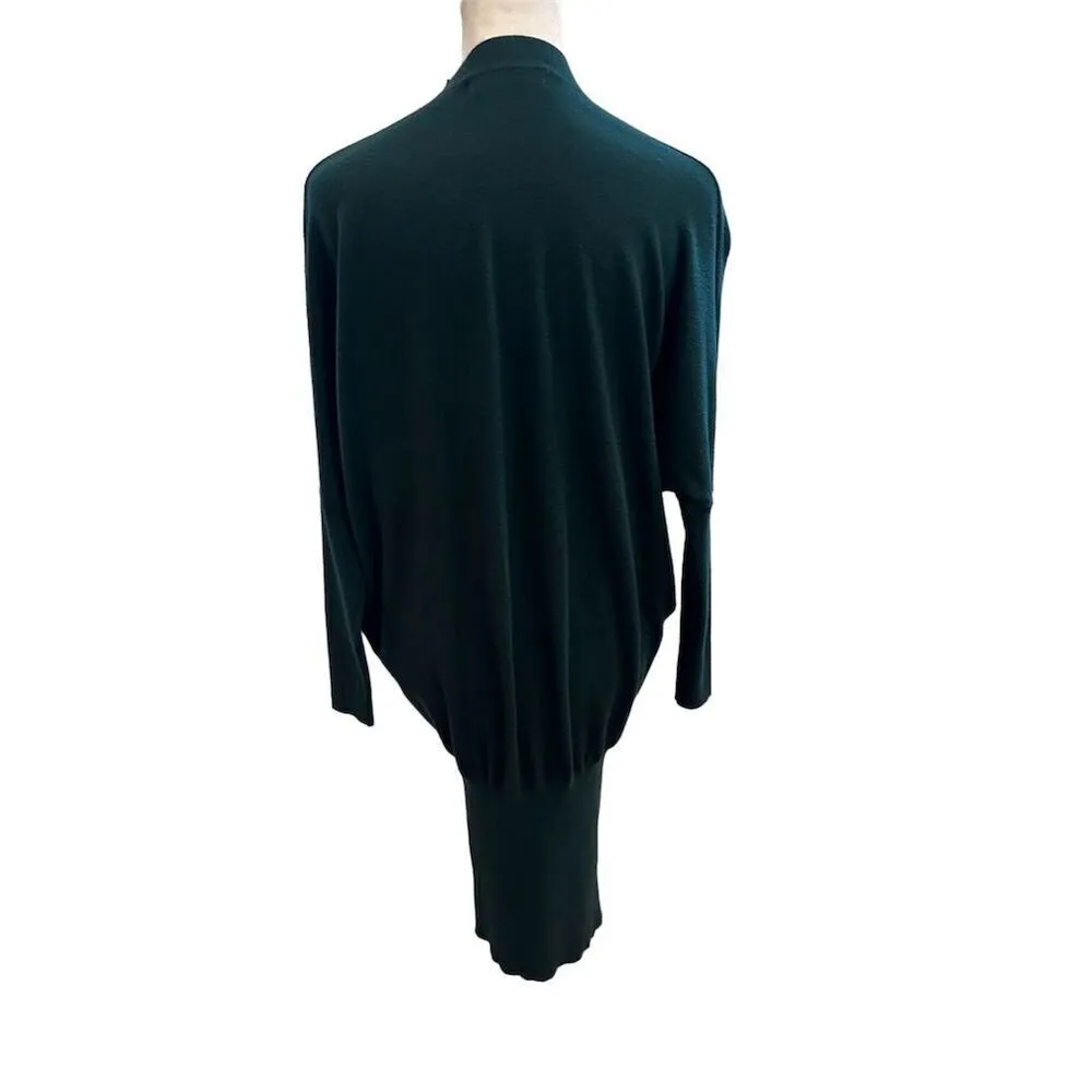 Zara Women's Knit Choker Sweater Dress Green Size S Knee Length - Image 4