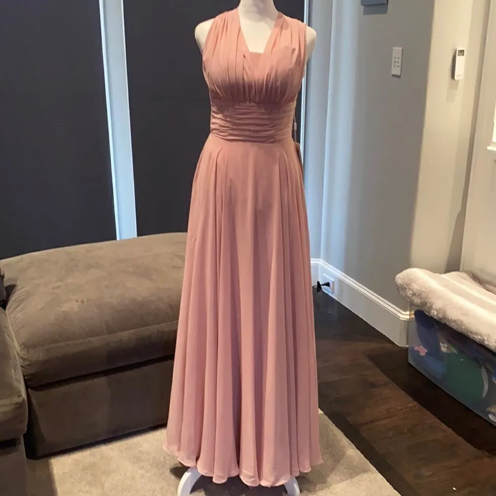 Women’s Pink Full Length Strapless Prom Party Dress S NWT **READ DESCRIPTION Pink - Image 2