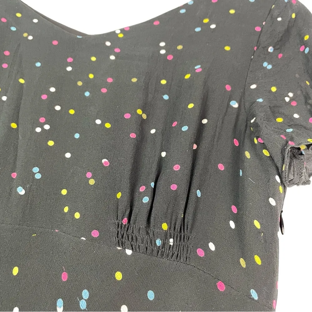 Pure Silk Talbots Polka Dot Multi Color Dress - Image 4