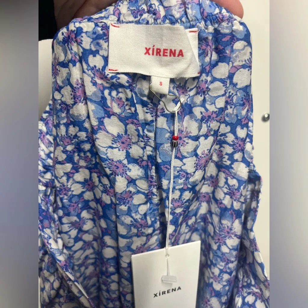 Xirena NEW NWT Iris Skirt blue bell Cotton Silk Lightweight Tiered Size Small - Image 2