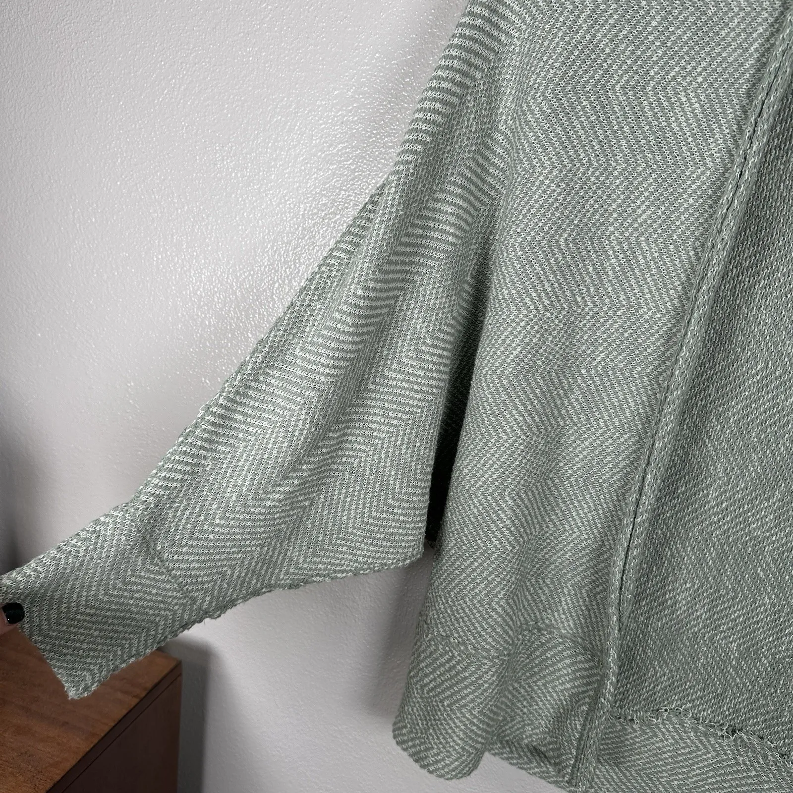 Free People Motions Cardigan Sweater Lagenlook Boho Oversized Womens Large Gray - Image 2