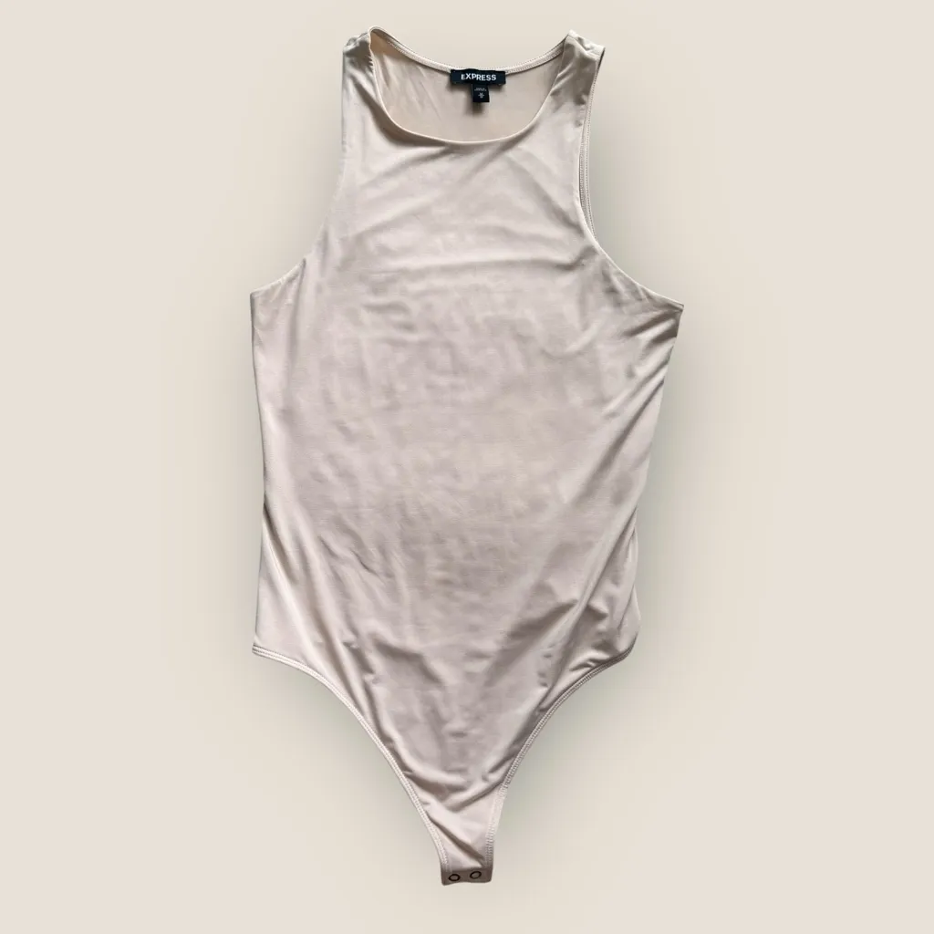 Express - Nude Thong Bodysuit – Double Lined, Size M - Image 3