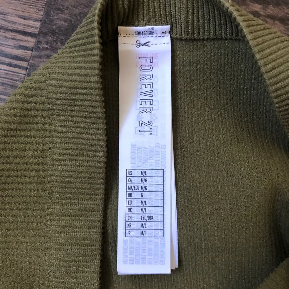 Forever 21  Ribbed Olive Green Bodysuit - Image 2