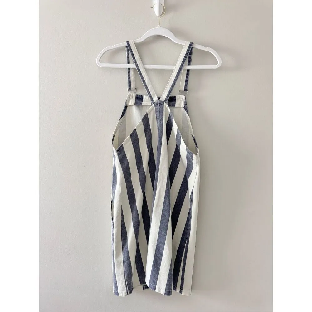Vince Camuto Blue Denim Striped Casual Overall Dress Size Extra Small - Image 9