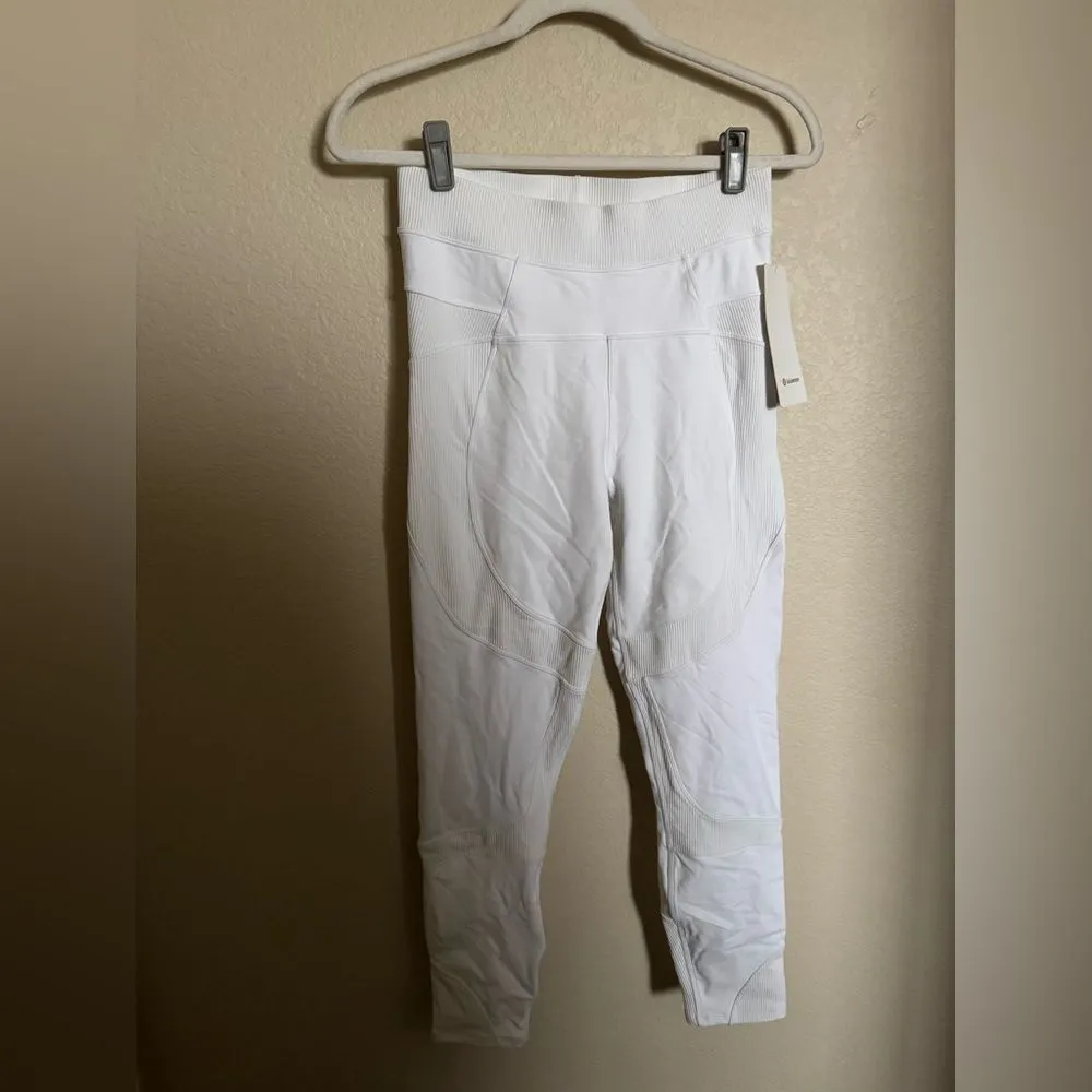 Lululemon New Ambition High Rise Tight 28“ Legging‎ Sz 8 White NEW - Image 3