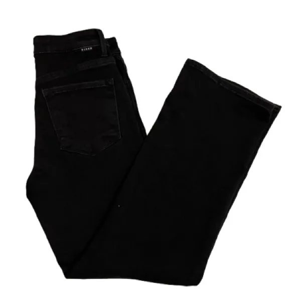 Risen Black Ankle Length Wide Leg Jeans Denim Sz 5 Sz 27 - Image 2
