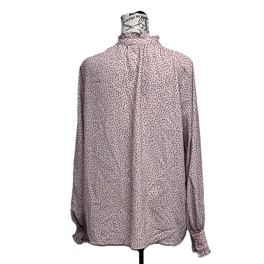 Halogen Pink Polka Dot Tunic Blouse Women’s 1 | Soft Lightweight Boho Chic Retro - Image 5