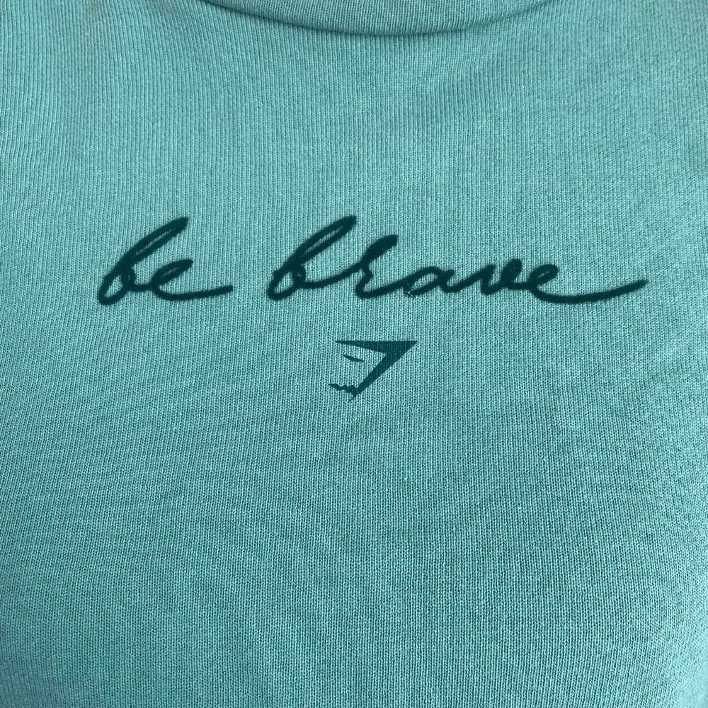 Gymshark Green Be Brave Crop Top, Size Medium - Image 4