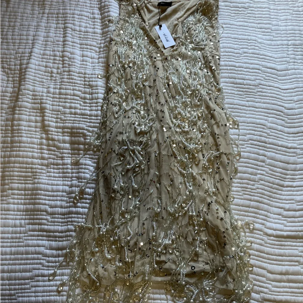 Tear Drop Tassel Plunge Mini Dress - Image 8