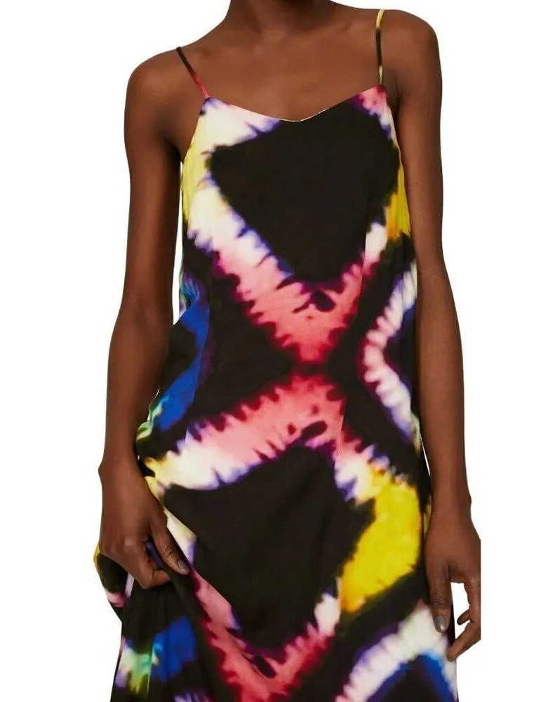 Busayo Collective Tie Dye Midi in Multicolor Medium Womens Womens Long Maxi Gown Black - Image 4