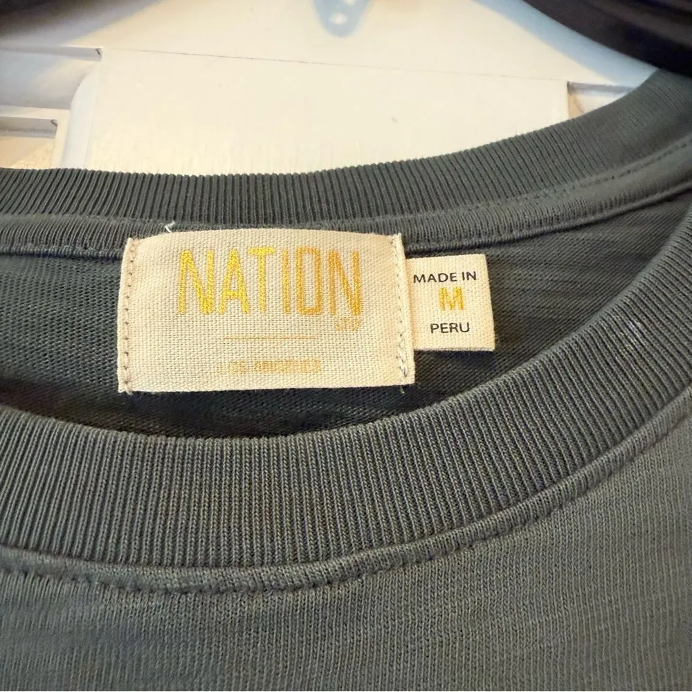 Nation LTD Etoile Bubble Hem Combo Dress in Hunter Size Medium - Image 9