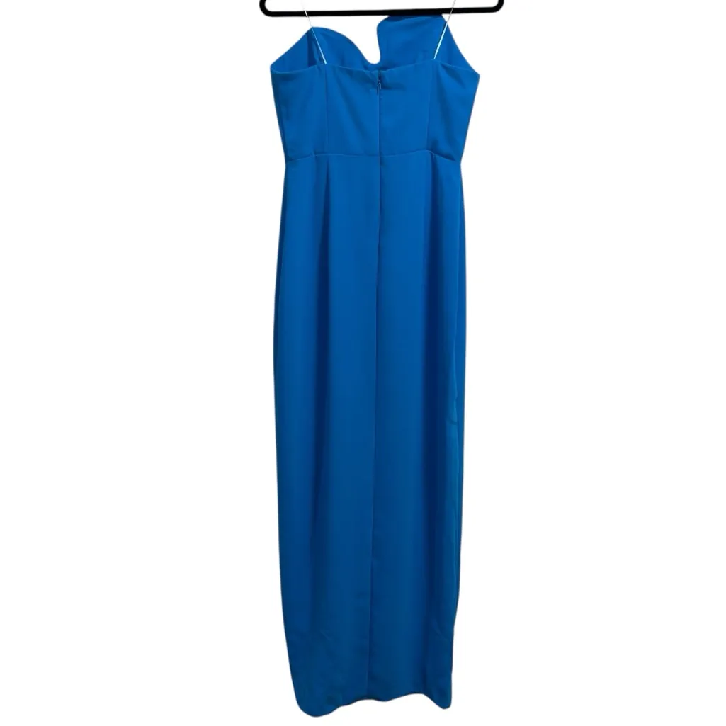 Amanda Uprichard X Revolve Strapless Puzzle Gown Blue Jay - Image 6