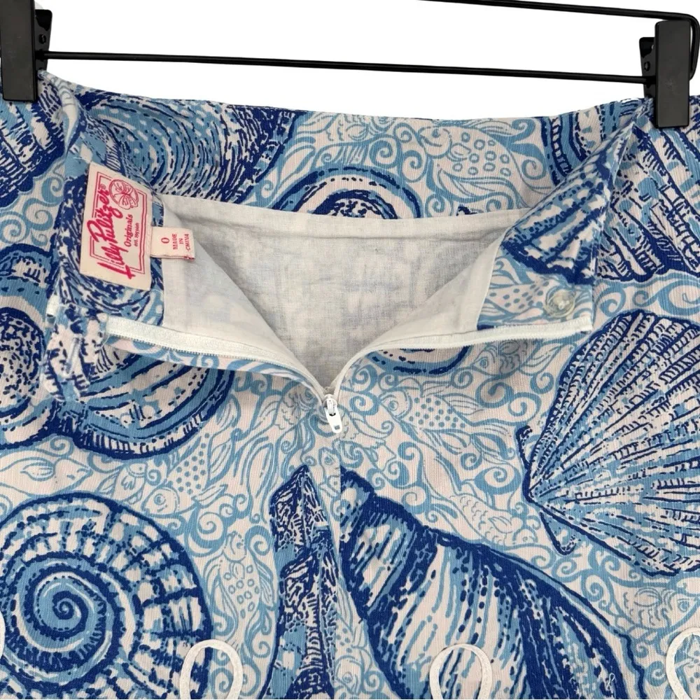 Lilly Pulitzer Originals Vintage Sea Shell Mini Skirt 0 - Image 4