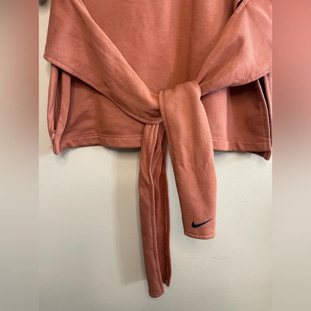 Nike Dri-fit Studio Yoga Wrap V-Neck Rust Top Size L - Image 4