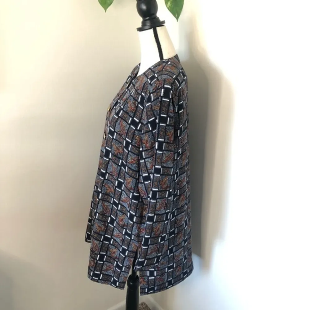 NEW Vintage Bobol Collection Silk Blazer Size 38 - Image 3