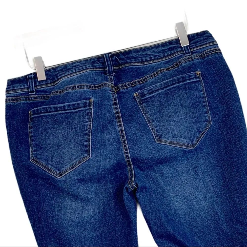 For the Republic Jeans Blue Skinny Ankle Mid Rise Medium Blue Women's Size 14/31 - Image 5