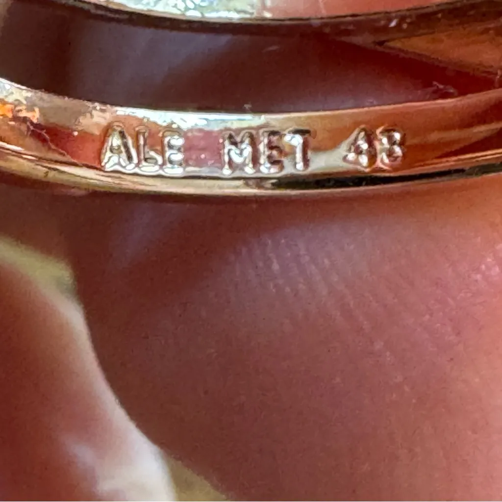 Pandora Crossover Pavé Triple Band Ring 14k Rose Gold Plating Size 4.5 - Image 9